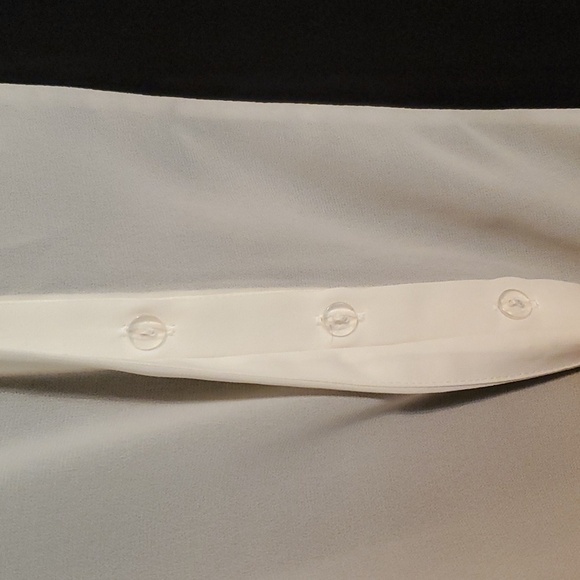 Carmen Marc Valvo Women's Sheer Sleeveless Button Down Top Size XS - Picture 4 of 7